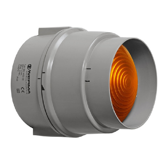 Feu permanent 12-240V ORANGE IP65 Ø150mm GRIS-Lire la description
