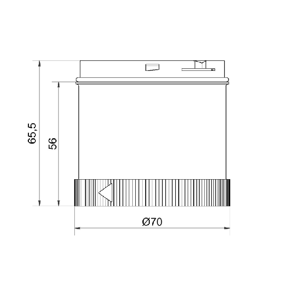 Élément feu clignotant DEL 230VAC VERT IP65 Ø70mm VERT-Lire la description