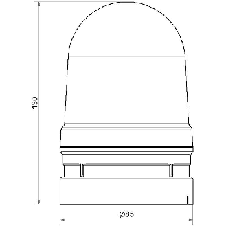 Midi TwinLIGHT Combi 110dB 12-24VAC/DC ROUGE IP66 Ø85mm GRIS-Lire la description