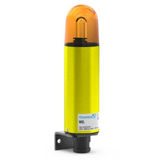 Feu flash 5J 24Vdc optique Orange IP54 Ø65mm-Lire la description