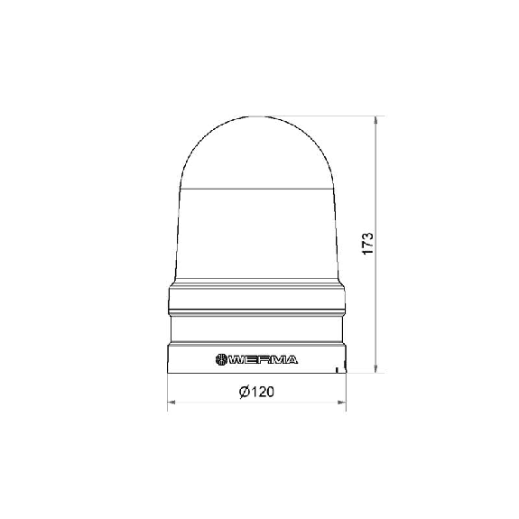 Maxi Rotatif 12-24VAC/DC ORANGE IP66 Ø120mm GRIS-Lire la description