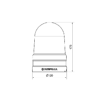 Maxi Rotatif 12-24VAC/DC ORANGE IP66 Ø120mm GRIS-Lire la description