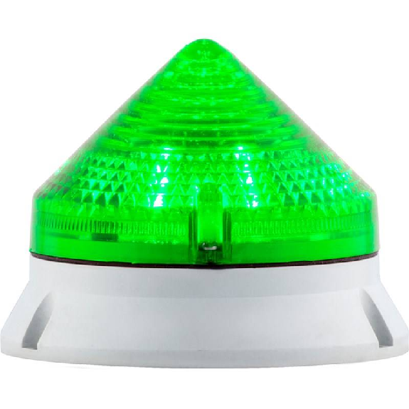 Feu CTL900 FIXE/FLASH VERT V12/48DC IP54 Ø99mm GRIS-Lire la description