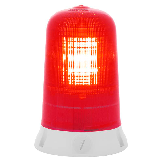 Feu tournant ROTALLAM S FIXE/FLASH ROUGE V24/240AC IP65 GRIS-Lire la description