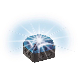 Feu à éclats double DEL BWM 48VAC BLEU IP66,IP67 NOIR-Lire la description