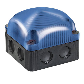 Feu à éclats double DEL BWM 48VAC BLEU IP66,IP67 NOIR-Lire la description