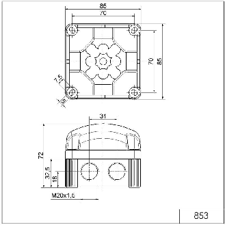 Feu à éclats double DEL BWM 48VAC BLEU IP66,IP67 NOIR-Lire la description