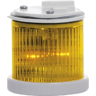 Feu MINITWS JAUNE FIXE/FLASH CO V24DAC IP66 Ø55mm GRIS-Lire la description