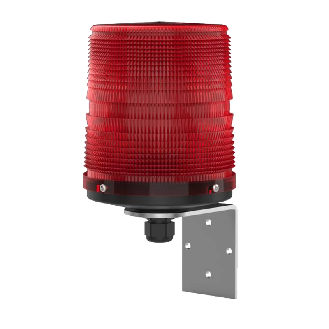 Feu LED haute luminosité Equerre Multimode IP55 24Vcc optique rouge-Lire la description