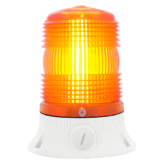 Feu MINIFLASH XENON ORANGE S V110AC IP54 Ø87mm GRIS-Lire la description