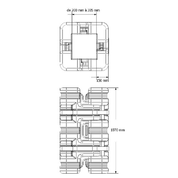 Amortisseur Column Sentry® 500x500 pour pilier 200x200 et 300x300 mm Amortisseur Column Sentry® 500x500 pour pilier 200x200 et 300x300 mm-Lire la description