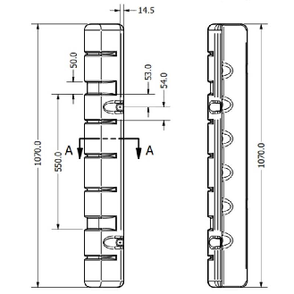 Amortisseur angle de mur Sentry® Polyéthylène Jaune H1070mm L100mm-Lire la description