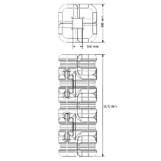 Amortisseur Column Sentry 400x400 pour pilier 100x100 et 200x200 mm-Lire la description