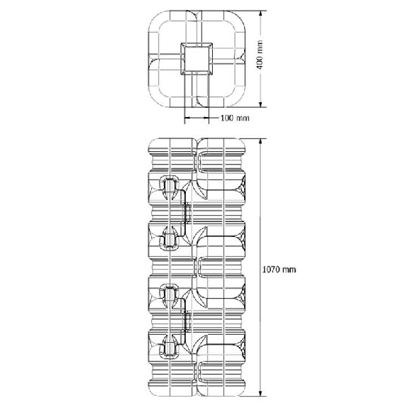Amortisseur Column Sentry 400x400 pour pilier 100x100 et 200x200 mm-Lire la description