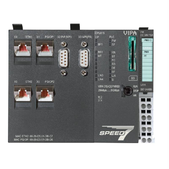 VIPA CPU 015N, 256KB, STEP7 programmable, EtherCAT VIPA CPU 015N, 256KB, STEP7 programmable, EtherCAT-Lire la description