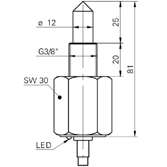 Détect. optique de niveau M16x1 PNP LO Polysulfon / Câble 2m-Lire la description
