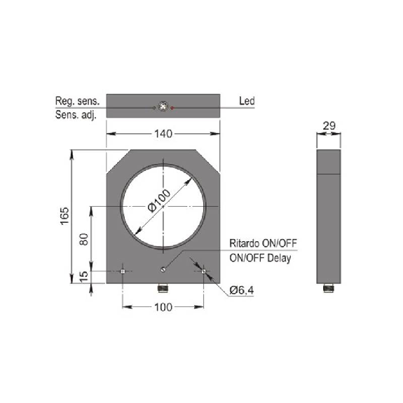 DPI Annulaire Ø=100mm NPN NO+NF Plast. 10-30Vdc / M12 4P DPI Annulaire Ø=100mm NPN NO+NF Plast. 10-30Vdc / M12 4P-Lire la description