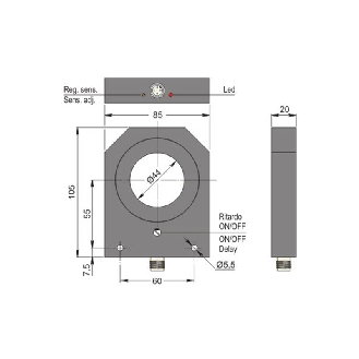 DPI Annulaire Ø=44mm PNP NO+NF 10-30Vdc / M12 4P-Lire la description