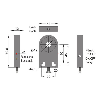 DPI Annulaire Ø=12mm PNP NO+NF 41x70.5x12mm Plast 10-30Vdc / Câble 2m