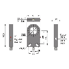 DPI Annulaire Ø=22mm NPN NO+NF 41x70.5x12mm / M12 4P