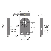 DPI Annulaire Ø=15mm PNP NO 41x70.5x12mm Plast. 10-30Vdc / M12 4P