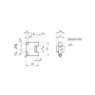Détecteur optique de niveau pour tube Ø8-13mm PNP LO/DO / Câble 2m-Lire la description