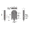 DPI Annulaire Ø=5mm NPN NO 41x70.5x12mm Plast. 10-30Vdc / M12 4P