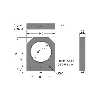 DPI Annulaire Ø=100mm PNP NO+NF Plast. 10-30Vdc / M12 4P-Lire la description
