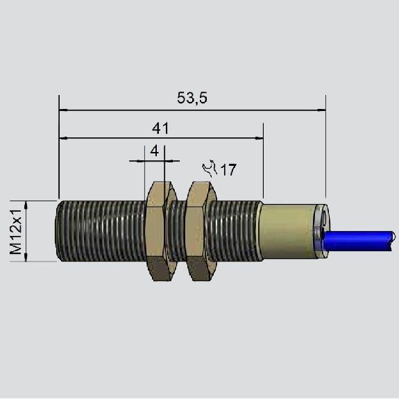 DPC Ex M12 2 fils DC NAMUR P2mm noyé 53.5(41)mm PEEK / Câble 2m PVC DPC Ex M12 2 fils DC NAMUR P2mm noyé 53.5(41)mm PEEK / Câble 2m PVC-Lire la description