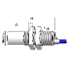 DPC Ex M22 2 fils DC NAMUR P8mm non noyé 70mm PTFE / Câble 2m PUR DPC Ex M22 2 fils DC NAMUR P8mm non noyé 70mm PTFE / Câble 2m PUR