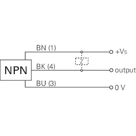 Détect. optique de niveau M16x1 NPN LO Polysulfon / Câble 2m-Lire la description