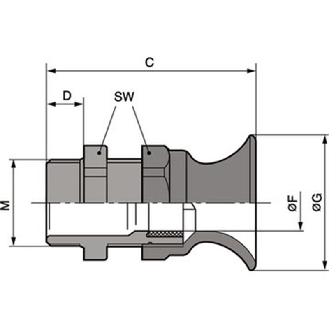 Presse-étoupe polyamide M16x1,5 RAL 7001 (Gris argenté)-Lire la description