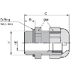 Presse-étoupe polyamide SKINTOP ST ISO M 25x1,5 Gris argenté