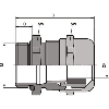 Presse-étoupe polyamide PG 42 RAL 9005 (Noir)