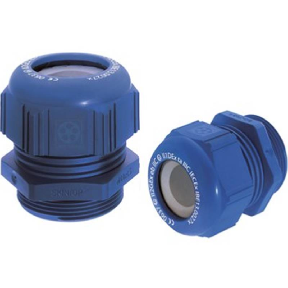 Presse-étoupe polyamide M ATEX 40X1,5 plus RAL 5015 (Bleu)-Lire la description