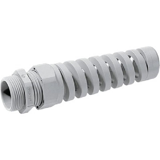 Presse-étoupe polyamide à spirale anti-flex IP68 M16x1,5 RAL 7035-Lire la description