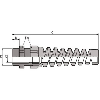 Presse-étoupe polyamide à spirale anti-torsion PG11 (RAL 7001)