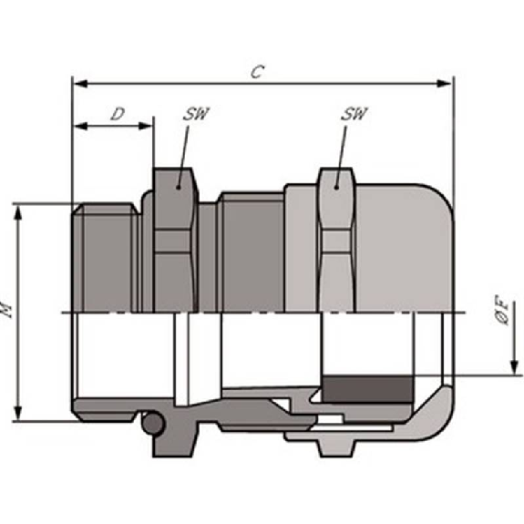 Presse-étoupe laiton SKINTOP MS-M 63X1,5 PLUS-Lire la description
