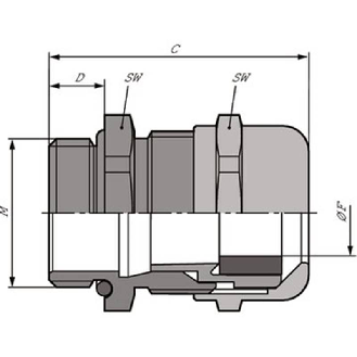 Presse-étoupe laiton SKINTOP MS-M 75x1,5-Lire la description