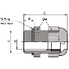 Presse-étoupe polyamide IP69 M 12x1,5 RAL 7035 (Gris clair)