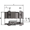 Presse-étoupe laiton M ATEX BRUSH 63x1,5