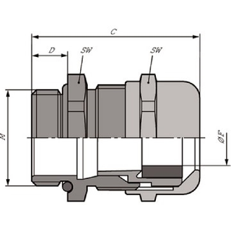 Presse-étoupe laiton SKINTOP MS-M 90X2-Lire la description