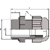 Presse-étoupe polyamide M ATEX 32X1,5 plus RAL 5015 (Bleu)