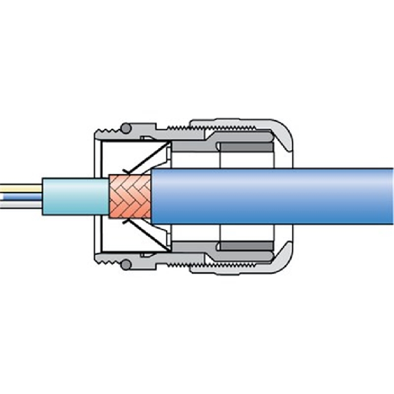 Presse-étoupe laiton IP68 CEM SKINTOP MS-SC PG 16-Lire la description