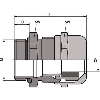 Presse-étoupe laiton SKINTOP MS-M 20x1,5 ATEX