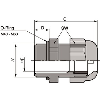 Presse-étoupe polyamide SKINTOP ST ISO M 16x1,5 Noir