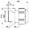 Presse-étoupe M20x1.5 pour câbles 6 mm ... 12 mm, noir foncé RAL 9005