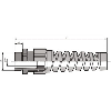 Presse-étoupe polyamide à spirale anti-flex IP68 M20x1,5 RAL 7035