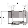 Presse-étoupe, M20x1.5, 6.8mm, 8.8mm, Laiton, PG13.5, Ouvert. 9mm