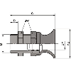 Presse-étoupe polyamide M 20x1,5 RAL 7001 (Gris argenté)